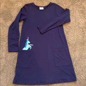 Jersey dark blu easy dress